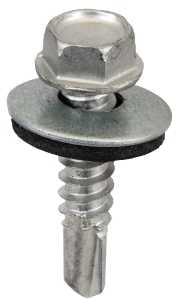 Acorn SW-MM1212G250 Screw, #12 Thread, Hex Drive, Self-Drilling, Self-Tapping Point, Galvanized Steel