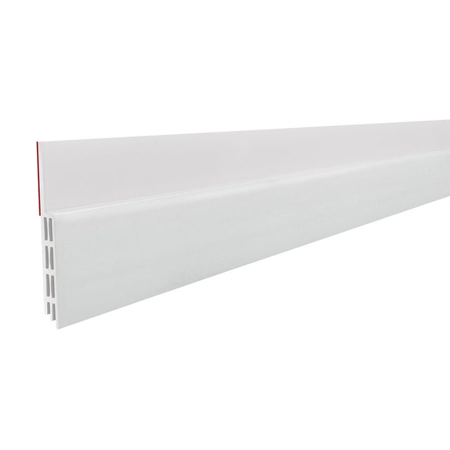 Frost King EZ111W Self-Stick Door Sweep, 36 in L, 2 in W, Rubber Insert