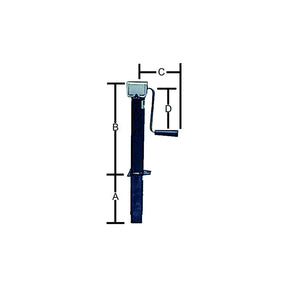 Bal Products 29025B Side Wind A-Frame 2,000 lb Capacity Tongue Jack for RV Trailers
