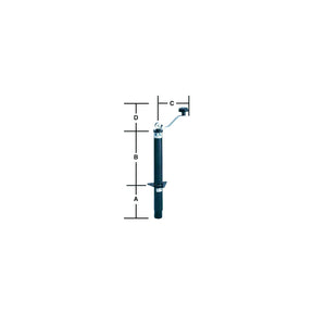 Bal Products 29033Bl Top Wind A-Frame Screw 5,000 lb Capacity Tongue Jack for RV Trailers