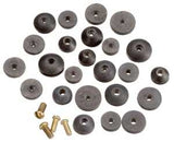 Plumb Pak PP805-21 Faucet Washer Assortment, Beveled, Brass/Rubber, For: Sink and Faucets