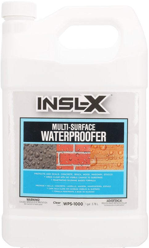 Insl-X WPS1000099-01 Waterproofer, Flat, Liquid, Clear, 1 gal, Pack of 4