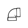 1/4 BEND VENT 1 1/2IN ABS