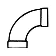 1/4 LONG BEND 1 1/2IN ABS