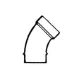 45 ST ELBOW 1 1/2IN ABS