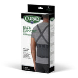 Curad ORT22200LD Back Support with Suspenders, L, Fits to Waist Size: 34 to 38 in, Hook and Loop Closure