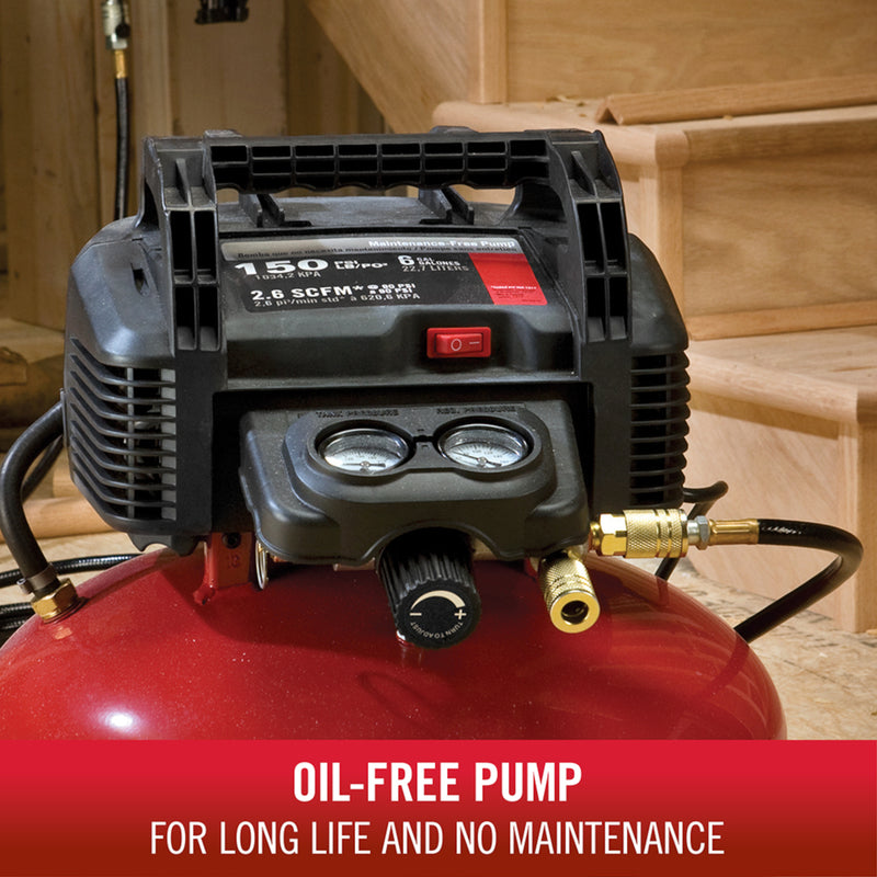 Porter Cable 6 gal Pancake Portable Air Compressor Kit 150 psi 0.8 HP