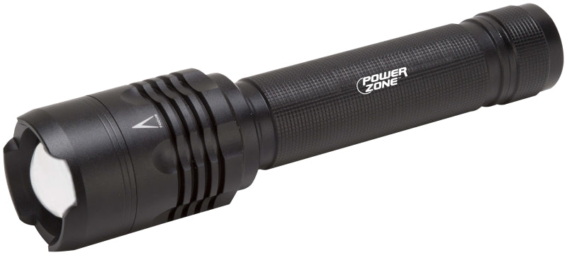 PowerZone 12139 Tactical Flashlight, AA Battery, LED Lamp, 2000 Lumens, 180 m Beam Distance, 8 hr Run Time, Black