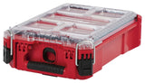 Milwaukee PACKOUT 48-22-8435 Organizer, 75 lb, 9.8 in L, 15.2 in W, 4.6 in H, 5-Compartment, Plastic, Red