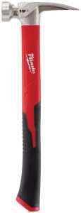 Milwaukee 48-22-9316 Hammer, 19 oz Head, Anti-Ring Claw, Smooth Face, Straight Claw Head, Steel Head, 15 in OAL