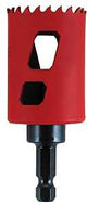 Morse MHSA Series MHSA28C Hole Saw, 1-3/4 in Dia, 1-15/16 in D Cutting, 3/8 in Arbor, 4/6 TPI, Bi-Metal Cutting Edge