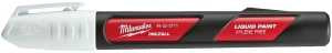 Milwaukee INKZALL 48-22-3711 Liquid Paint Marker, White, 6.09 in L, Plastic Barrel, Red Barrel