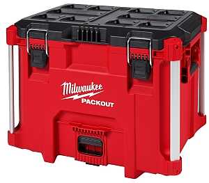 Milwaukee PACKOUT 48-22-8423 XL Tool Box, 100 lb, Polypropylene, Red, 16-1/4 in L x 22 in W x 17 in H Outside