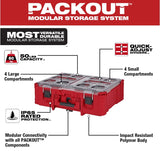 Milwaukee PACKOUT 48-22-8432 Deep Organizer, 50 lb, Polymer, Black/Red