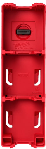 Milwaukee PACKOUT, M18 48-22-8339 Battery Rack, 15 lb, 4-Tool Holder, 4 in W, 13 in H, 4 in L, Polymer