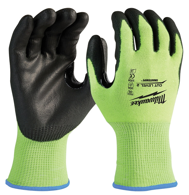 Milwaukee Cut Level 2 Series 48-73-8921 Breathable Dipped Gloves, Unise, M, 10 in L, Reinforced Thumb, Nitrile Coating