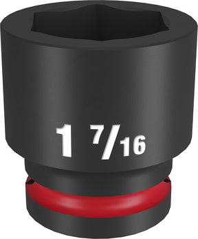 Milwaukee SHOCKWAVE Impact Duty 49-66-6314 Shallow Impact Socket, 1-7/16 in Socket, 3/4 in Drive, Square Drive, 6-Point