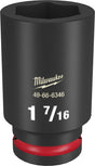 Milwaukee SHOCKWAVE Impact Duty 49-66-6346 Deep Impact Socket, 1-7/16 in Socket, 3/4 in Drive, Square Drive, 6-Point