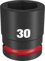 Milwaukee SHOCKWAVE Impact Duty Series 49-66-6368 Shallow Impact Socket, 30 mm Socket, 3/4 in Drive, Square Drive