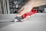 Milwaukee FASTBACK 48-22-1501 Folding Utility Knife, 1.27 in L Blade, 0.02 in W Blade, Steel Blade, 1-Blade, Red Handle