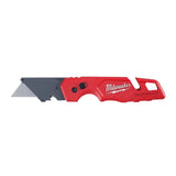 Milwaukee FASTBACK 48-22-1501 Folding Utility Knife, 1.27 in L Blade, 0.02 in W Blade, Steel Blade, 1-Blade, Red Handle