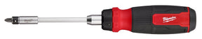 Milwaukee 48-22-2904 27-in-1 Ratcheting Multi-Bit Screwdriver, 1/4 in Drive, Hex Drive, 10.12 in OAL, Plastic Handle