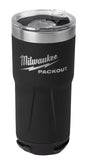 Milwaukee PACKOUT Series 48-82-8392B Tumbler, 20 oz Capacity, Sliding Magnetic Lid, Metal, Black, Insulated