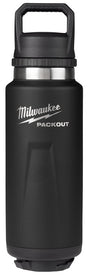 Milwaukee PACKOUT 48-22-8397B Insulated Bottle, 36 oz Capacity, Stainless Steel, Black