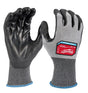 Milwaukee Cut Level 2 Series 48-73-8721 High-Dexterity Dipped Gloves, Unise, M, 11.23 in L, Reinforced Thumb, Gray