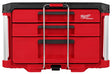 Milwaukee PACKOUT 48-22-8447 Tool Box, 50 lb, Polypropylene, Black/Red, 16.3 in L x 22.2 in W x 14.3 in H Outside