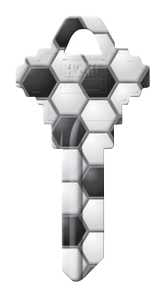 Hy-Ko 16010SC1-28 Key Blank, Soccer, Brass, For: Schlage SC1 Keyways, SC1 Key Number, Pack of 10