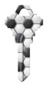 Hy-Ko 16010SC1-28 Key Blank, Soccer, Brass, For: Schlage SC1 Keyways, SC1 Key Number, Pack of 10