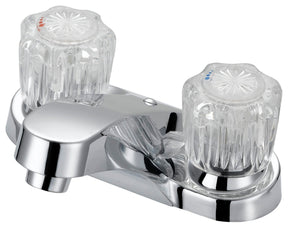 Boston Harbor F5120067CP Lavatory Faucet, 1.2 gpm, 2-Faucet Handle, 3-Faucet Hole, Metal/Plastic, Chrome, Round Handle