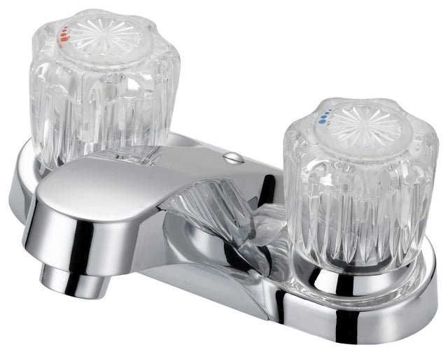 Boston Harbor F5120067CP Lavatory Faucet, 1.2 gpm, 2-Faucet Handle, 3-Faucet Hole, Metal/Plastic, Chrome, Round Handle