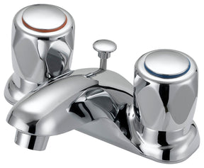 Boston Harbor F5120052CP Lavatory Faucet, 1.2 gpm, 2-Faucet Handle, 3-Faucet Hole, Metal/Plastic, Chrome, Round Handle