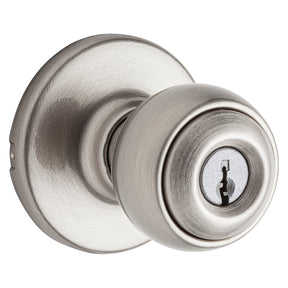 Kwikset 400P15RCLRCSK3BX Entry Knob, Satin Nickel, K3 Keyway, Residential, 3 Grade, Pack of 3