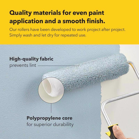 Purdy White Dove Woven Fabric 4.5 in. W X 1/2 in. Jumbo Mini Paint Roller Cover 2 pk