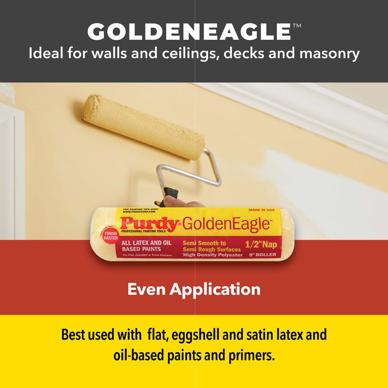 Purdy GoldenEagle Polyester 6.5 in. W X 1/2 in. Jumbo Mini Paint Roller Cover 2 pk