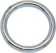 Campbell T7665001 Welded Ring, 200 lb Working Load, 2 in ID Dia Ring, #7B Chain, 0.26 in Wire, Steel, Nickel-Plated