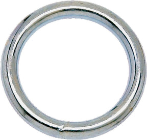 Campbell T7665001 Welded Ring, 200 lb Working Load, 2 in ID Dia Ring, #7B Chain, 0.26 in Wire, Steel, Nickel-Plated