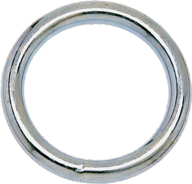 Campbell T7665001 Welded Ring, 200 lb Working Load, 2 in ID Dia Ring, #7B Chain, 0.26 in Wire, Steel, Nickel-Plated