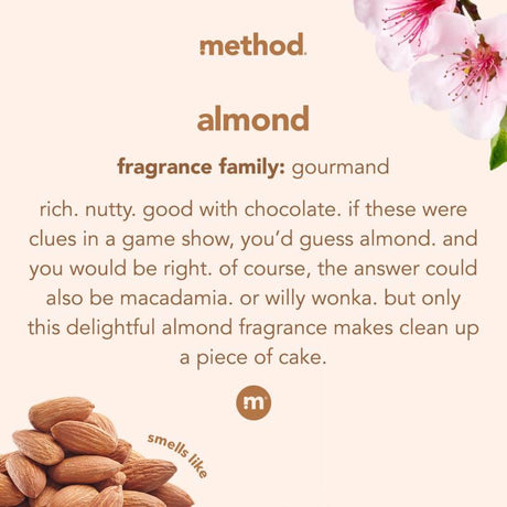 Method Almond Scent Wood Cleaner Liquid 28 oz, Pack of 8