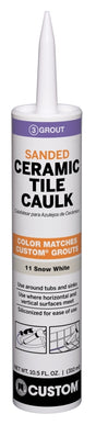 Custom PC1110S-6 Caulk, Snow White, 24 hr Curing, >50 deg F, 10.5 oz Cartridge
