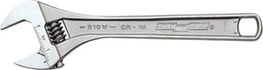 Channellock WIDEAZZ Series 810W Adjustable Wrench, 10 in OAL, 1.34 in Jaw, Steel, Chrome-Plated, Plain Grip Handle