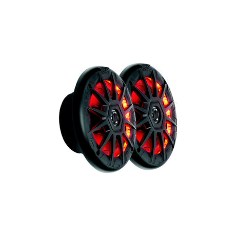 BOSS MRGB55B 5-1/4″ 2 Way Weatherproof LED Marine Full Range Speakers, Black, 1 pr.