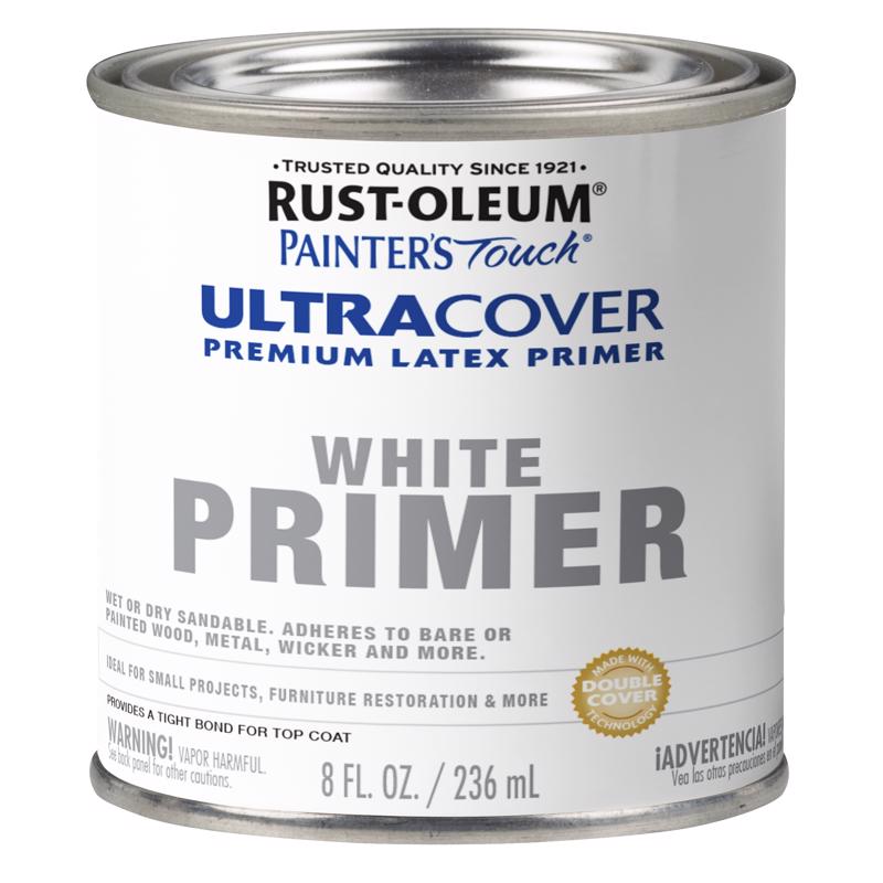 Rust-Oleum Ultra Cover Flat White Paint Exterior and Interior 0.5 oz, Pack of 6