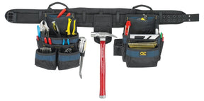 CLC TOOL WORKS 2605 4-Piece Carpenter's Combo Tool Belt, 29 to 46 in Waist, Ballistic Poly Fabric, 20-Pocket