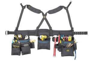 CLC Framing Master Series 2617 6-Piece Framer's Combo Rig Tool Belt, 29 to 46 in Waist, Ballistic Poly Fabric, Black