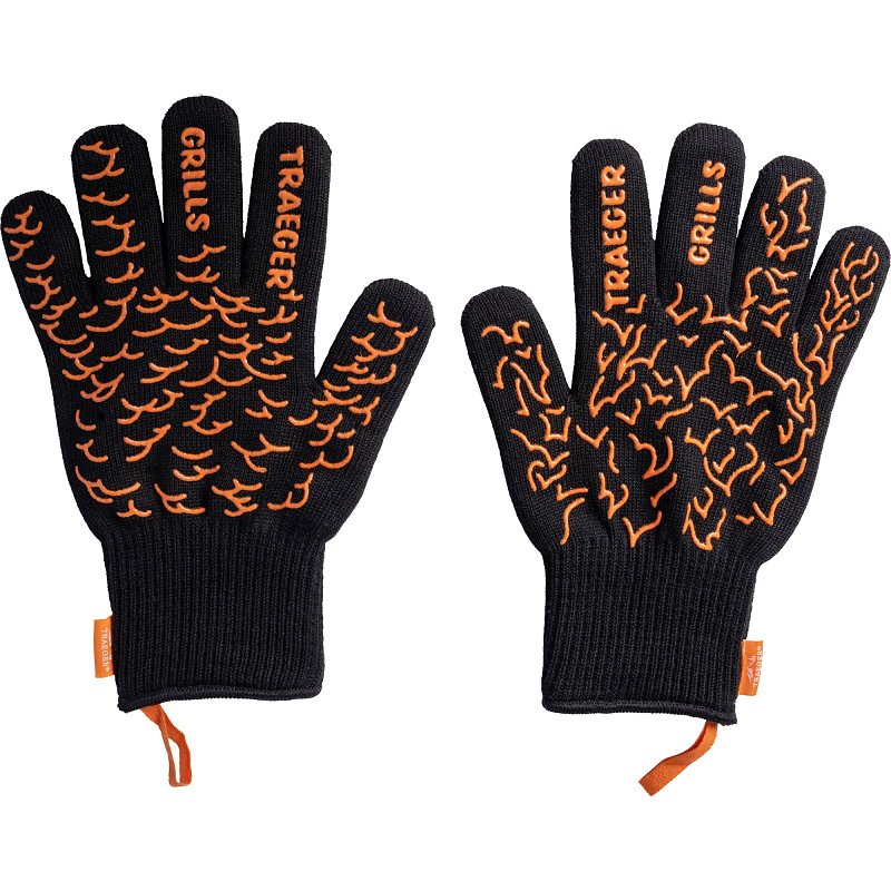Traeger BAC788 BBQ Grilling Mitts, Aramid Fiber/Silicone, Black