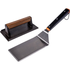 Traeger BAC850 Flat Top Burger Kit, Stainless Steel Blade, Cast Iron, Polypropylene Handle